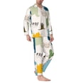 thumbnail image 2 of Fotbe Childish Dinosaur Pijama de Hombre con Estampado de Manga Larga, Conjunto de 2 Piezas, Ropa de Dormir Suave y Cómoda con Bolsillos-X-Large, 2 of 7