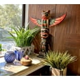 thumbnail image 6 of Zeckos 20 inch Light Brown Wood Carved Northwest Coast Totem Sculpture Home Decor, 6 of 13