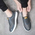 thumbnail image 3 of Men Breathable Mesh Sneakers Summer Casual Lightweight Slip-on Loafers Young Comfortable Outdoor Driving Sport Shoes Gray 9 UK, 3 of 7