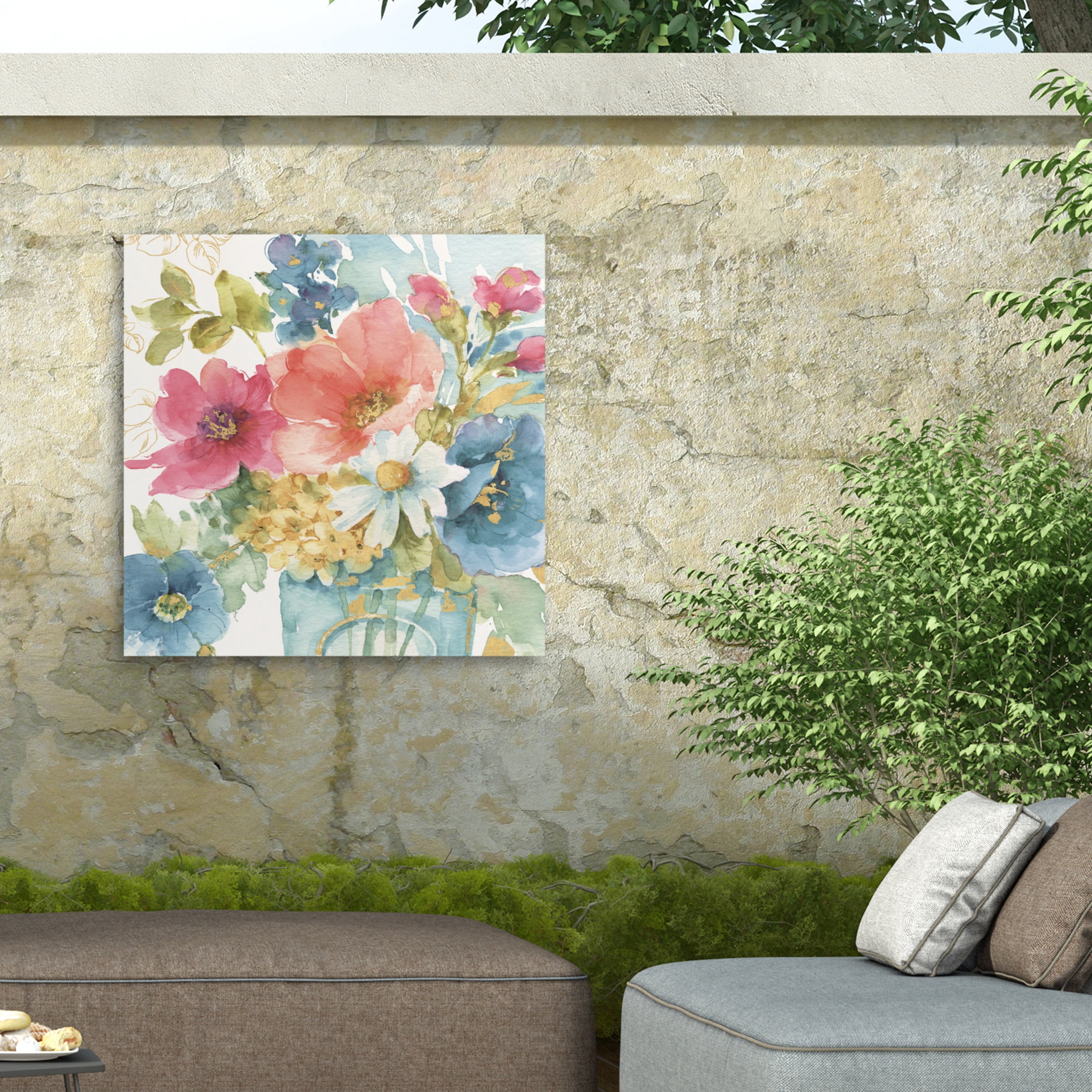 Lisa Audit 'My Garden Bouquet II' Outdoor Canvas 24x22