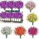 thumbnail image 1 of 8 paquetes de flores artificiales para exteriores - arbustos verde lavanda para decorar jardín y porche, 35 cm de altura, sin necesidad de riego, 1 of 1