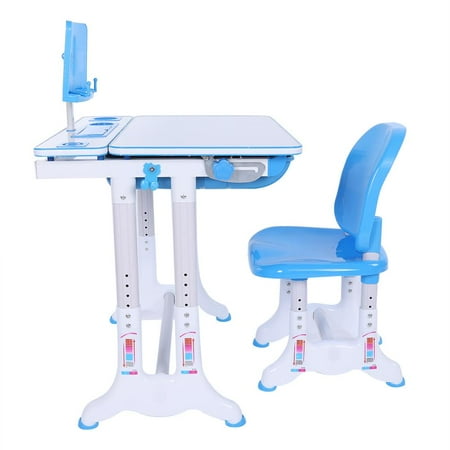 OTVIAP Desk Study Desk Household Writing Desk and Chair Set Desk and Chair Combination in Blue,Writing Desk and Chair Set, Study Desk Chair Set