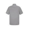 thumbnail image 3 of G-Style USA Men's Regular Fit Short Sleeve Solid Color Dress Shirts - GREY - S/14-14.5, 3 of 3
