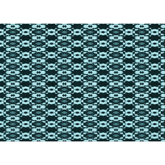 Ahgly Company Machine Washable Indoor Rectangle Transitional Deep Teal Green Area Rugs, 2' x 5'