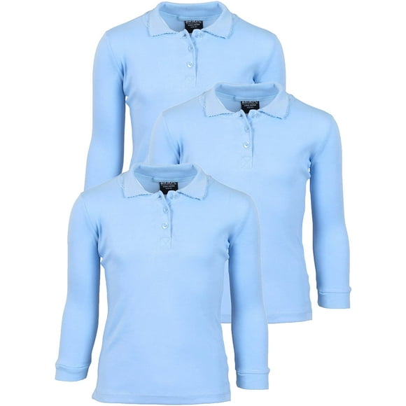 Polos Beverly Hills Polo Club Filles à Manches Longues Uniforme Tricot 3 Pack