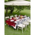 thumbnail image 3 of Outdoor Tablecloth with Umbrella Hole and Zipper, Christmas Snowman Rectangle Table Cloth 60x102 Inch Waterproof Tablecloth, Red Xmas Pine Branch Snowflake Red Birds Picnic Table Cover for Patio, 3 of 7