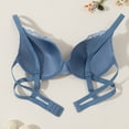 thumbnail image 6 of Inglocry Lace Nursing Bra, Wirefree Padded Nursing Bras for Breastfeeding, V Neck Maternity Bra for Pregnancy, Soft Lace Blue 70B, 6 of 6
