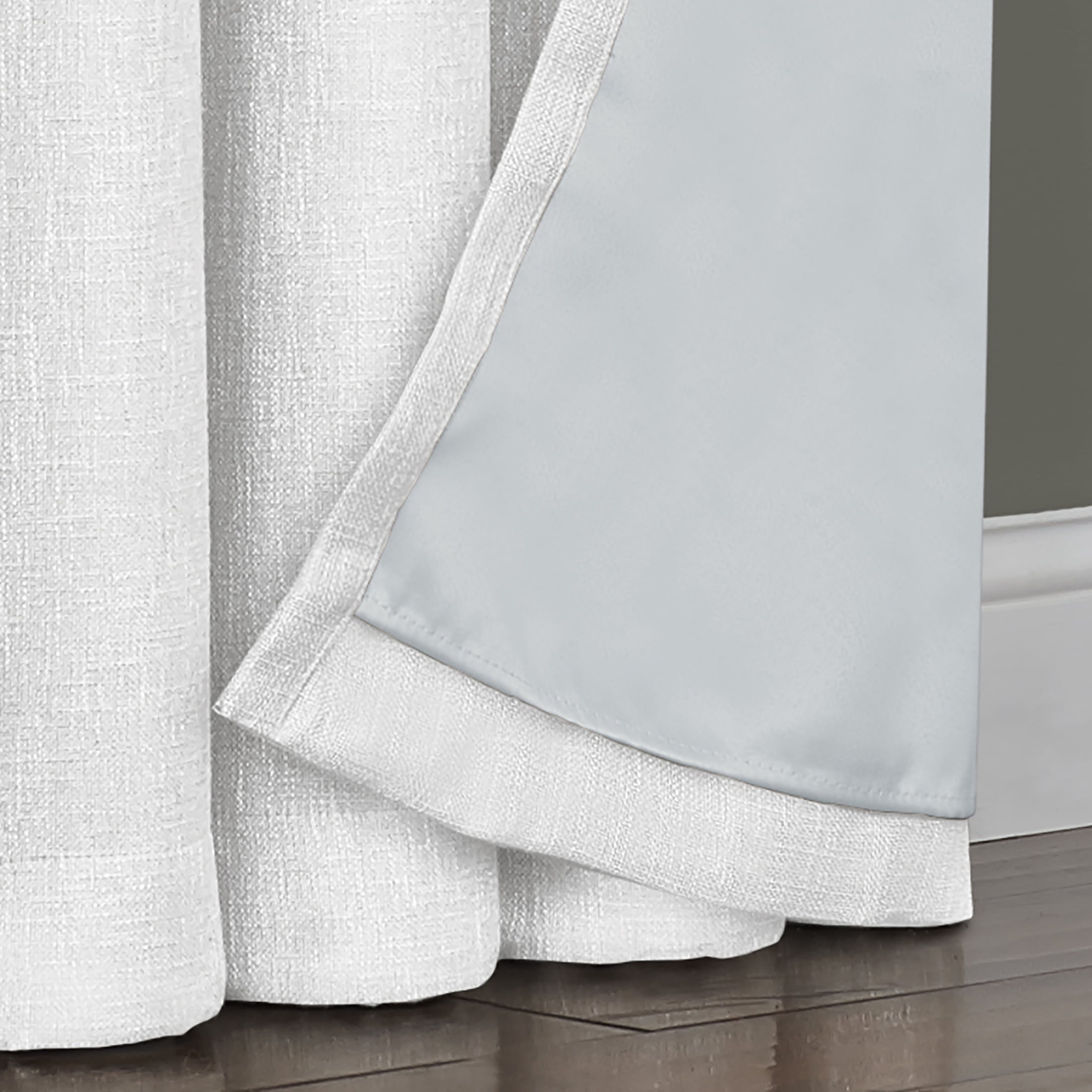 Quinn Blackout Single Curtain Lined Grommet Panel, 50" x 63", White
