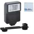 thumbnail image 1 of Digital Camera Flash and Bracket For Fuji, Samsung, Leica, Panasonic, Kodac & More Cameras & Camcorders + eCostConnection Microfiber Cloth, 1 of 1