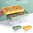 thumbnail image 1 of Bandejas grandes para cubitos de hielo con recipiente de almacenamiento - kit para máquina de 50 cubitos de hielo y moldes de silicona sin BPA para nevera, fácil liberación con tapa y clip, 1 of 6