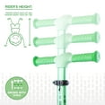 thumbnail image 6 of Zinc Flyte Premium Three Wheeled Folding Scooter - Forest Green, Foldable Kick Scooter with Light Up Wheels and Adjustable Height for Girls and Boys Ages 3+, 6 of 8