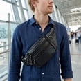 thumbnail image 6 of Leather Fanny Pack for Men & Women, Multi-Pockets Waist Belt Bag for Travel, Sports, Hiking, Cycling, Running, 2 Pack, 6 of 9