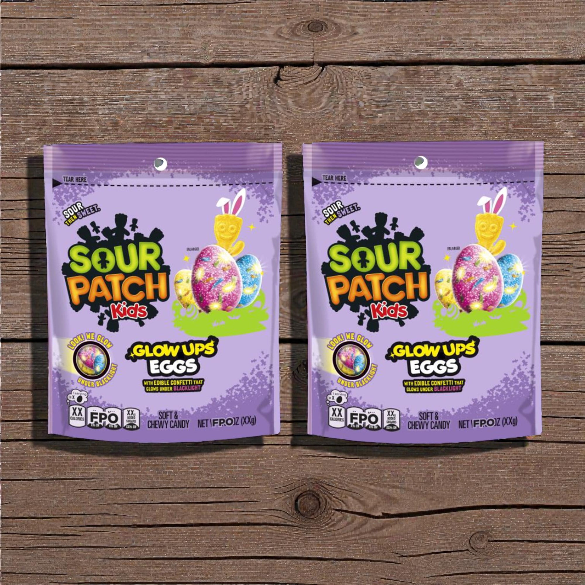 Sour Patch Glow Ups Eggs Soft Chewy Candy 8.4 oz, 2 Pack