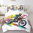 thumbnail image 1 of Erosebridal Ensembles de Literie Moto Hippie Taille Simple, Ensemble de Lit Moto Morocross, Réversible 7 Pcs, 1 of 5