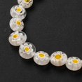 thumbnail image 3 of Handmade Millefiori Lampwork Beads Strands Flat Round Gold 6x3mm Hole: 0.7mm 66pcs/strand 14.65''(37.2cm) diy, 3 of 4