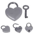 thumbnail image 4 of 2 Sets Mini Metal , Vintage Heart Shape  With Keys For Luggage Diary Book 30x39mm, 4 of 8