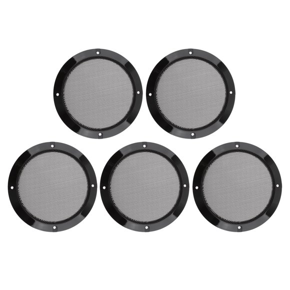 5 Piezas de 6.5 Pulgadas, Color Negro, de Malla, Decorativo, Subwoofer, Parrilla, Protector, Protector, Tornillo Incluido Macarena Caja de la cubierta de parrillas de altavoz