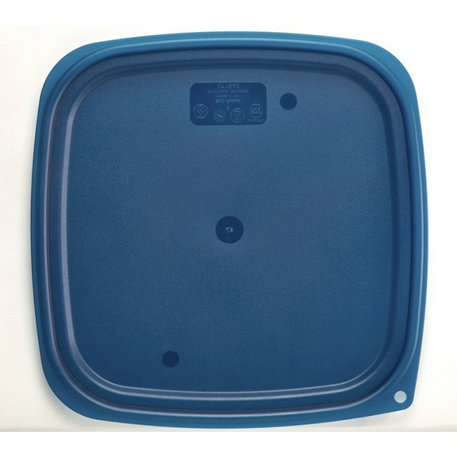 Cambro SFC12FPPP267 CamSquare® FreshPro Cover for 12, 18 & 22 qt Containers, Polyethylene, Translucent Blue
