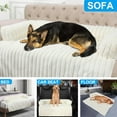 thumbnail image 5 of Luxurious Dog Couch Bed, Washable Calming Dog Couch Cover, Removable Couch Protector for Dogs, Waterproof Sofa Bed, Pet Bed Mats for Couch, Pet Couch Covers for Sofa(White, XXL), 5 of 16