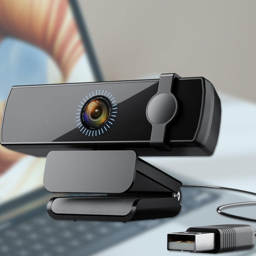 MOMOJIA Auto Focuses Webcam 1080P Computer Camera With 120° Wide View Facials Recognition 360 Rotations Noise Reductions Mics