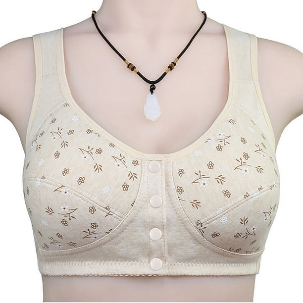 purcolt Front Closure Wire Free Bras for Women, Plus Size Comfort Seamless Bra Full-Coverage