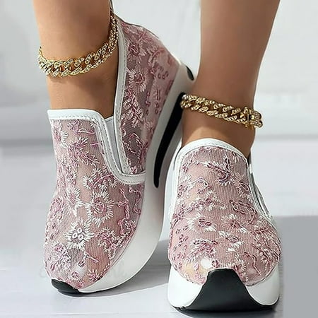 

Women s Low Top Sneakers Lady Anti-Slip Breathable Stylish Mesh Shoes Gift