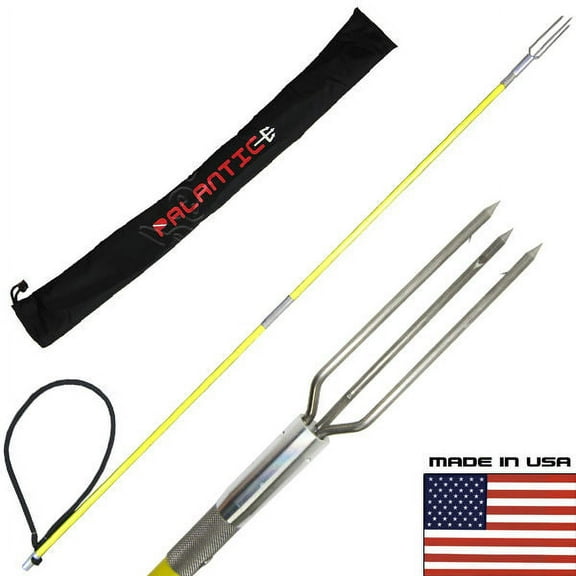 Scuba Choice Fiberglass and Stainless Steel Removable Spear Head 4.5 ft 3 Prong Fishing Spear