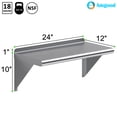 thumbnail image 3 of AmGood 12 in. x 24 in. Stainless Steel Wall Shelf | NSF Certified | Appliance & Equipment Metal Shelving | Kitchen, Restaurant, Garage, Laundry, Utility Room, 3 of 7