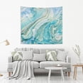 thumbnail image 6 of Blue Marbling Tapestry Wall Hanging Tapestries Happy Colorful Hippie Psychedelic Art Polyester Carpet Wall Decorative for Living Room Bedroom 80x60inch Home Decor Gifts, 6 of 7