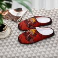 thumbnail image 5 of Hazbin Hotel Alastor Radio Demon Men's Fuzzy Slippers House Open Back Slippers Closed Toe Slippers Winter Cotton Lightweight Anti-slip Rubber Sole Slippers, 5 of 9