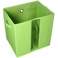 thumbnail image 2 of The Elixir Eco Gren Storage Cube Basket Bin Fabric Canvas, Foldable Collapsible Organizer Container Box & Closet Drawer, Green, 2 of 3