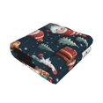 thumbnail image 2 of KLL Cute Santa Claus Gift Print Fleece Throw Blanket, Horizontal Fleece Bedding Cute Soft Blankets Comfy Fleece Flannel Plush Home Decor for Couch & Bed -40"x30", 2 of 9