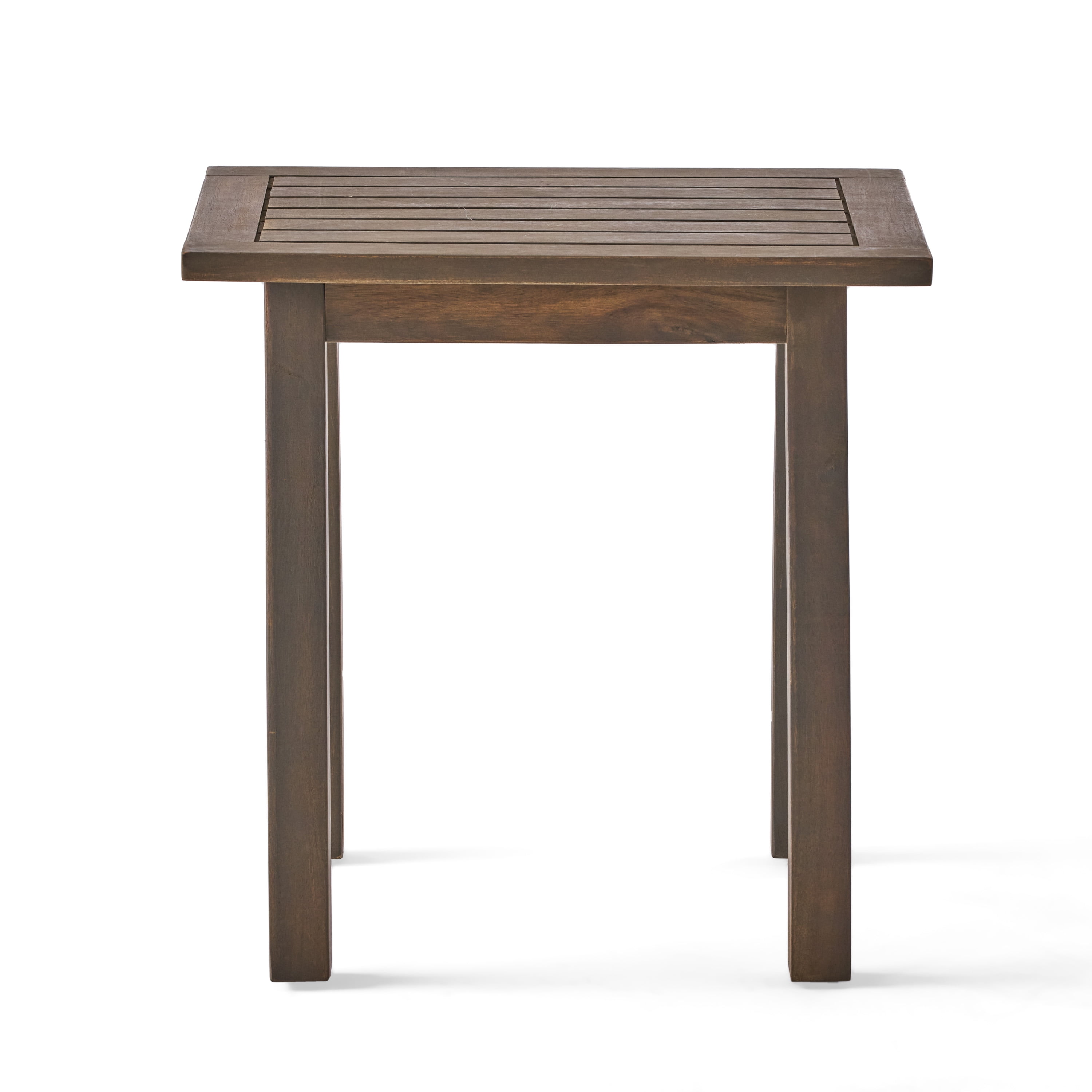Outdoor Side Table,Small Square Wood End Table,Grey