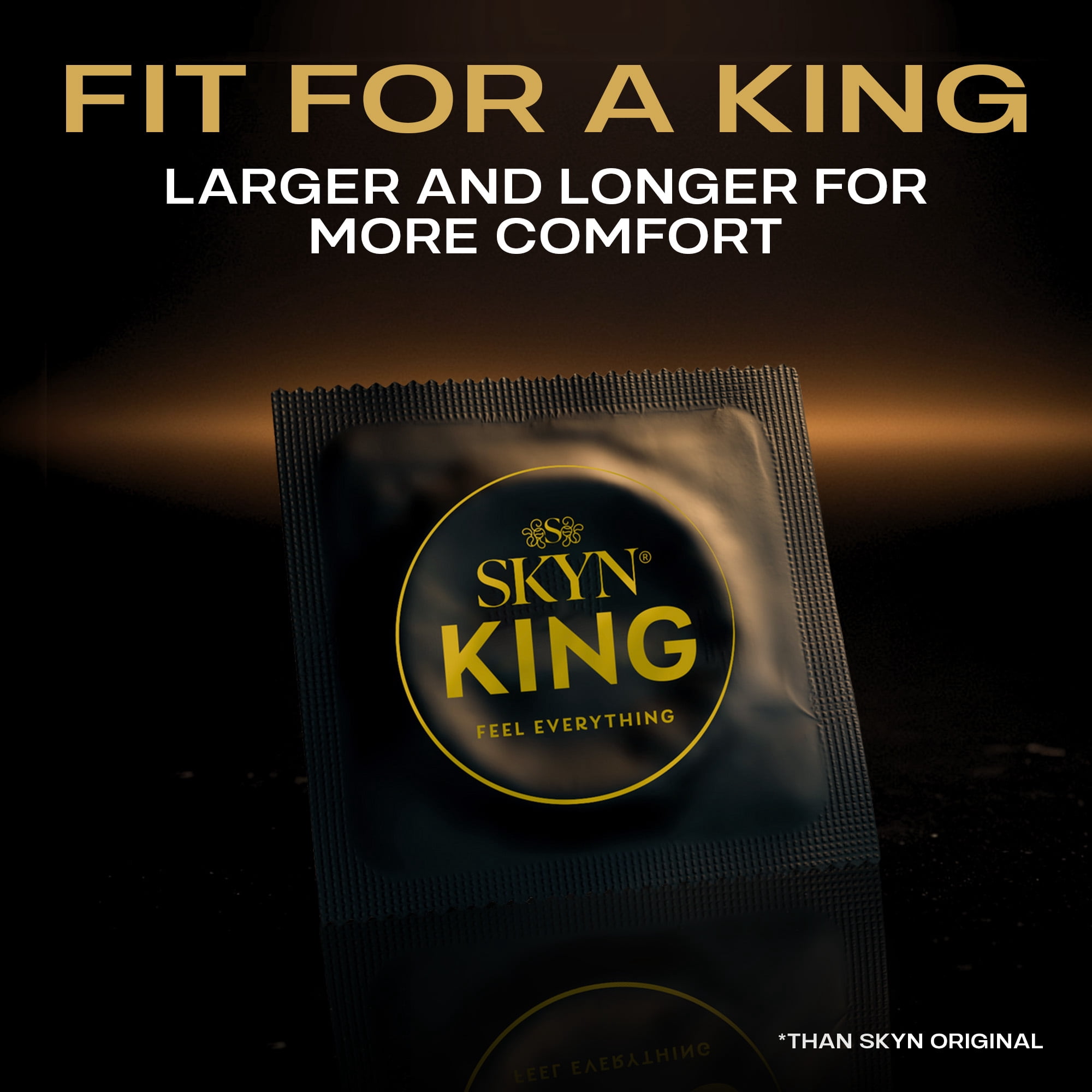SKYN King Elite Large Extra Glide Non-Latex Condoms, 10 Count – Extra Glide for Extra Comfort