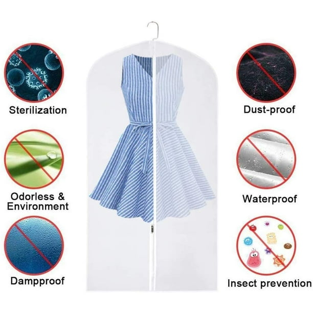 Autres rangements,Sac à vêtement anti-mites transparent Sac à vêtement anti- mites Ensemble de couverture