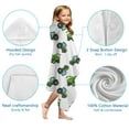 thumbnail image 7 of Cartoon Tractors Harvesters White Pattern Hooded Bath Towel，60"x35" for Ages 3 To 12 Kids, Quick Dry Lightweight Soft Microfiber Hood Beach Towel Cover Up for Kids, 7 of 7