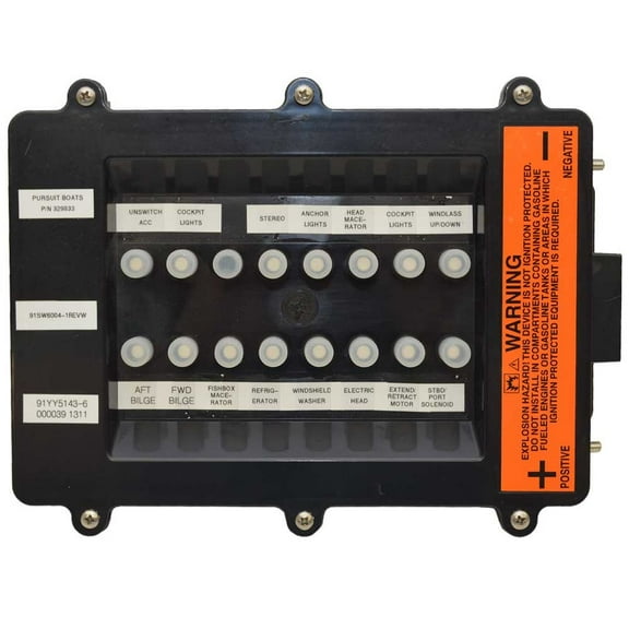 Pursuit Boat Breaker Box 329833  | 10 3/4 x 7 1/2 Inch Black