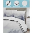 thumbnail image 4 of Quilts Twin Size, Blue Mist Forest Soft Comforter Bedding Set for Bed, Pine Larch Trees Natural Landscape Lightweight Quilted Bedspread with Pillow Cover(2 Pieces) for All Season, 68x86 Inch, 4 of 6
