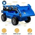 thumbnail image 3 of 12v Ride on Dump Truck,Ride on Dump Truck for 4-8 Years,4WD Construction Vehicle with Remote Control,Electric Dump Bed & Shovel,Bluetooth Music,2 Speeds,Blue (customized), 3 of 7