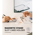 thumbnail image 2 of Ringke Magnetic Stand Slot Card Holder [Phone Wallet + Stand] ID & Credit Card Holder for Phone Case, Magnetic Card Wallet Compatible with Magsafe, iPhone 13, 12, Pro Max Mini - Clear & Light Gray, 2 of 11