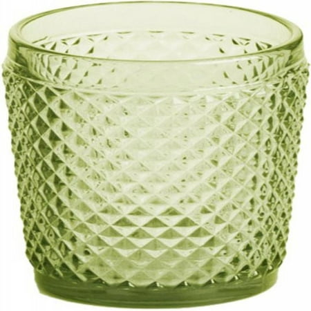 Rosanna Pressed Glass Olive Double Old Fashioned, Set of 4