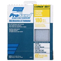 Norton 68168/02637 9" X 11" 180 Grit Sandpaper Sheets 20 Count