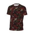 thumbnail image 6 of Wukai Fishbone Rose Print Men's Short-Sleeved Mesh T-Shirt,Quick-Dry Short Sleeve Workout T-Shirt-4X-Large, 6 of 8