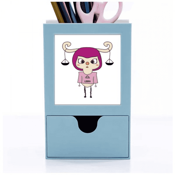 Constellation Luck Tendency Libra Balance UU Desk Supplies Organizer Pen Holder Card