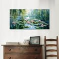 thumbnail image 6 of HFDF Claude Monet Canvas Wall Art, Water Lilies Classic Artwork Picture, Famous Paintings, Impressionist Style Art Print for Home Office Decor 10x8inch Framed, 6 of 7