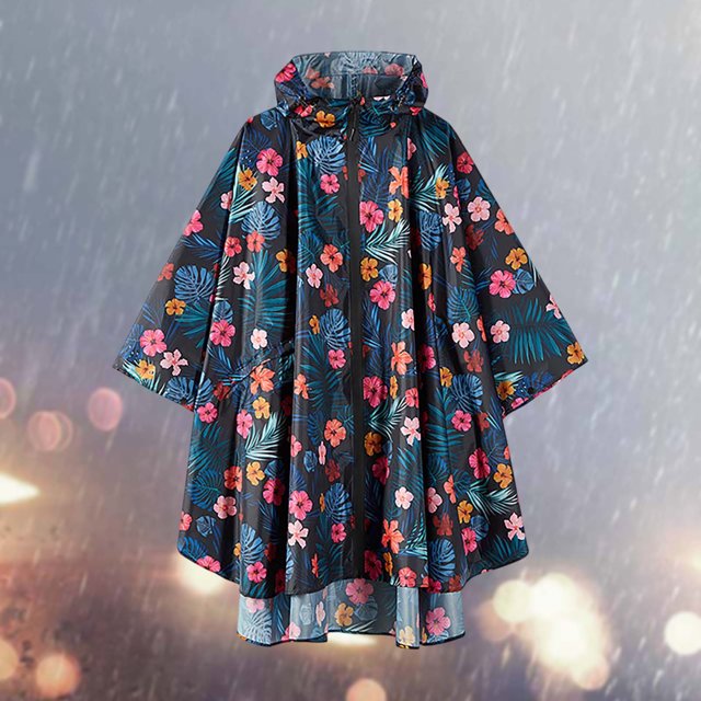 Poncho de Pluie Cape Extérieure pour Randonnée et Cyclisme Imperméable Léger pour Diverses Activités Extérieures