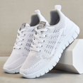 thumbnail image 5 of Gvdentm Comfortable Sneakers for Women Outdoor Mesh Solid Color Breathable Shoes Women White,7, 5 of 6