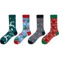 thumbnail image 2 of GHSDFBB Men's 2/4 Packs Fun Crazy Novelty Dress Crew Socks, 2 of 6