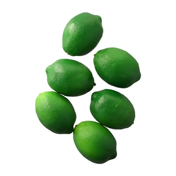 LAMIRO 6Pcs Artificial Plastic Limes Lemons Fake Fruit Realistic Home Decor Props