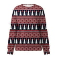 thumbnail image 4 of Costumes de Noël en Liquidation Col Rond Mode Décontractée Manches Longues Chandail en Molleton Imprimé de Noël Blouse Chandail en Molleton Surdimensionné pour Femmes, 4 of 5